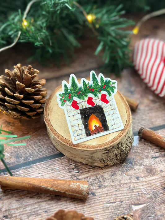 Sticker cheminée de Noël "collection-refuge d'hiver"