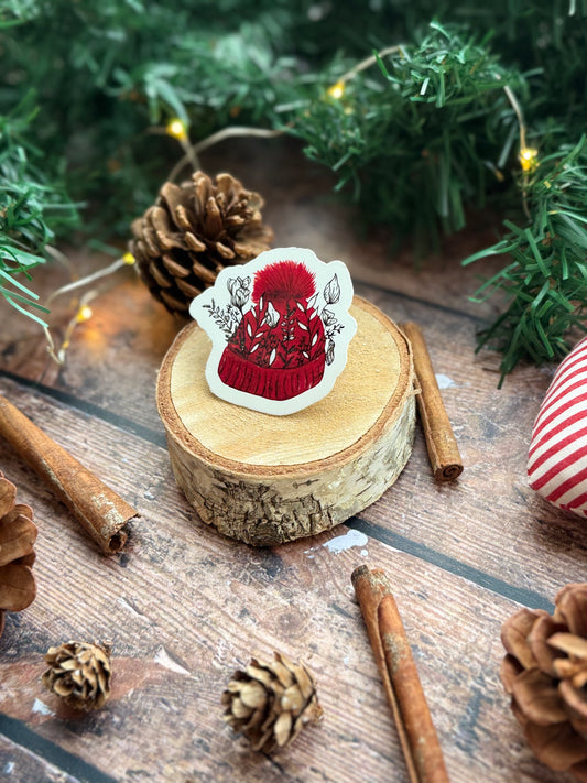 Sticker bonnet fleuri