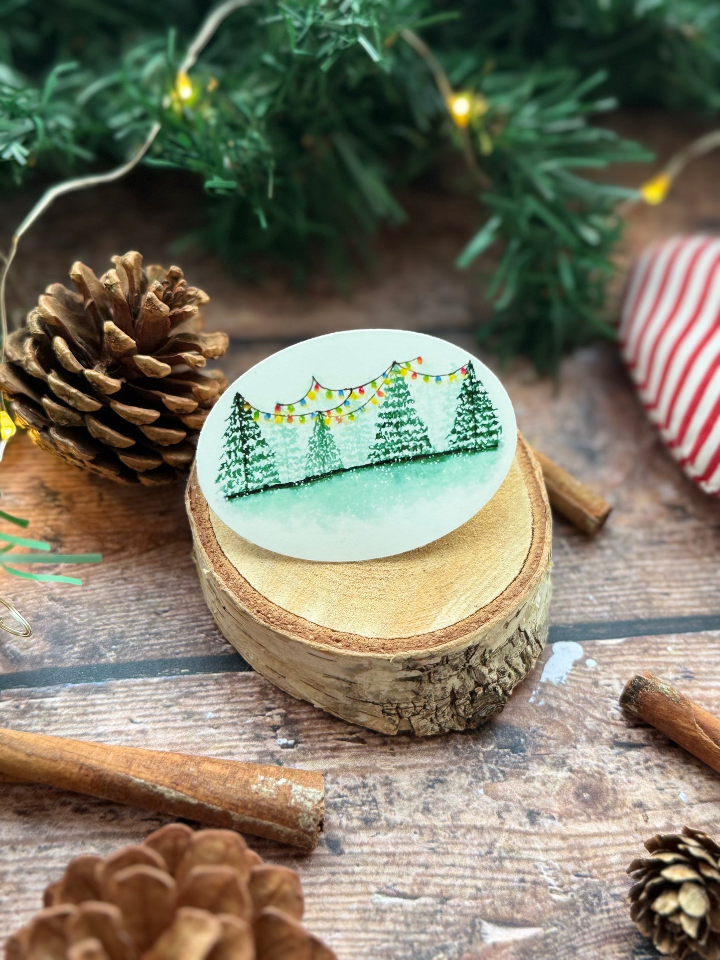 Sticker forêt de sapin
