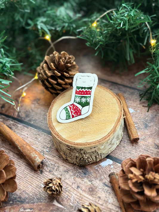 Sticker chaussette de Noël