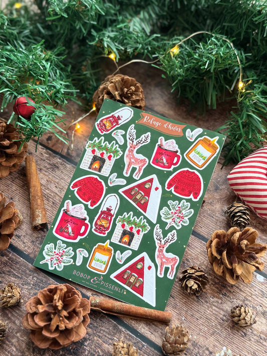 Planche stickers "collection - refuge d'hiver"