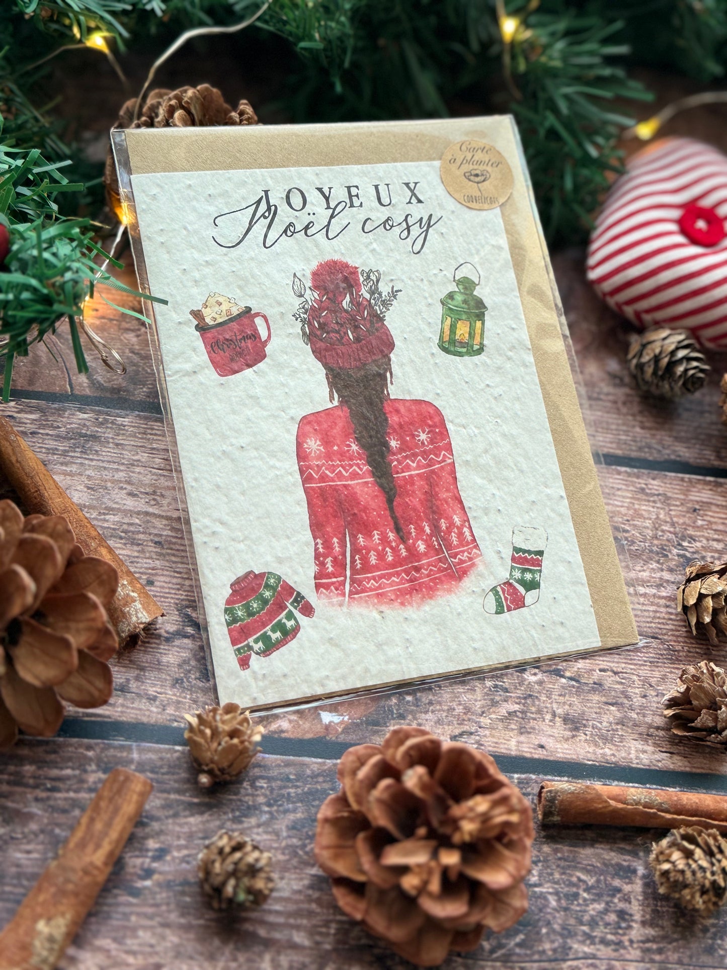 Carte à planter Joyeux Noël Cosy