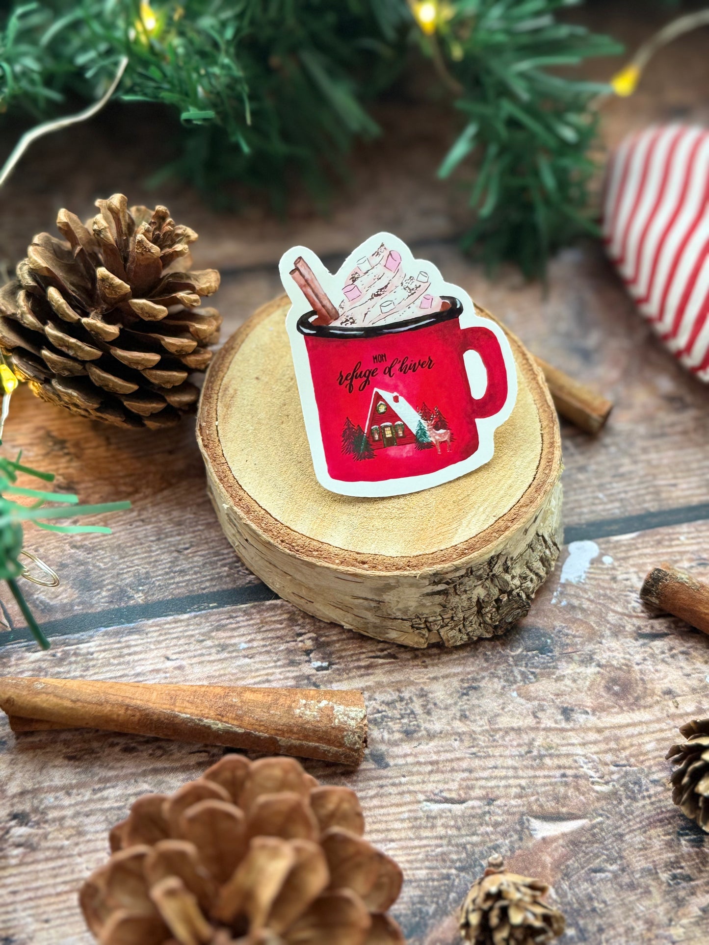 Sticker tasse "collection-refuge d'hiver"