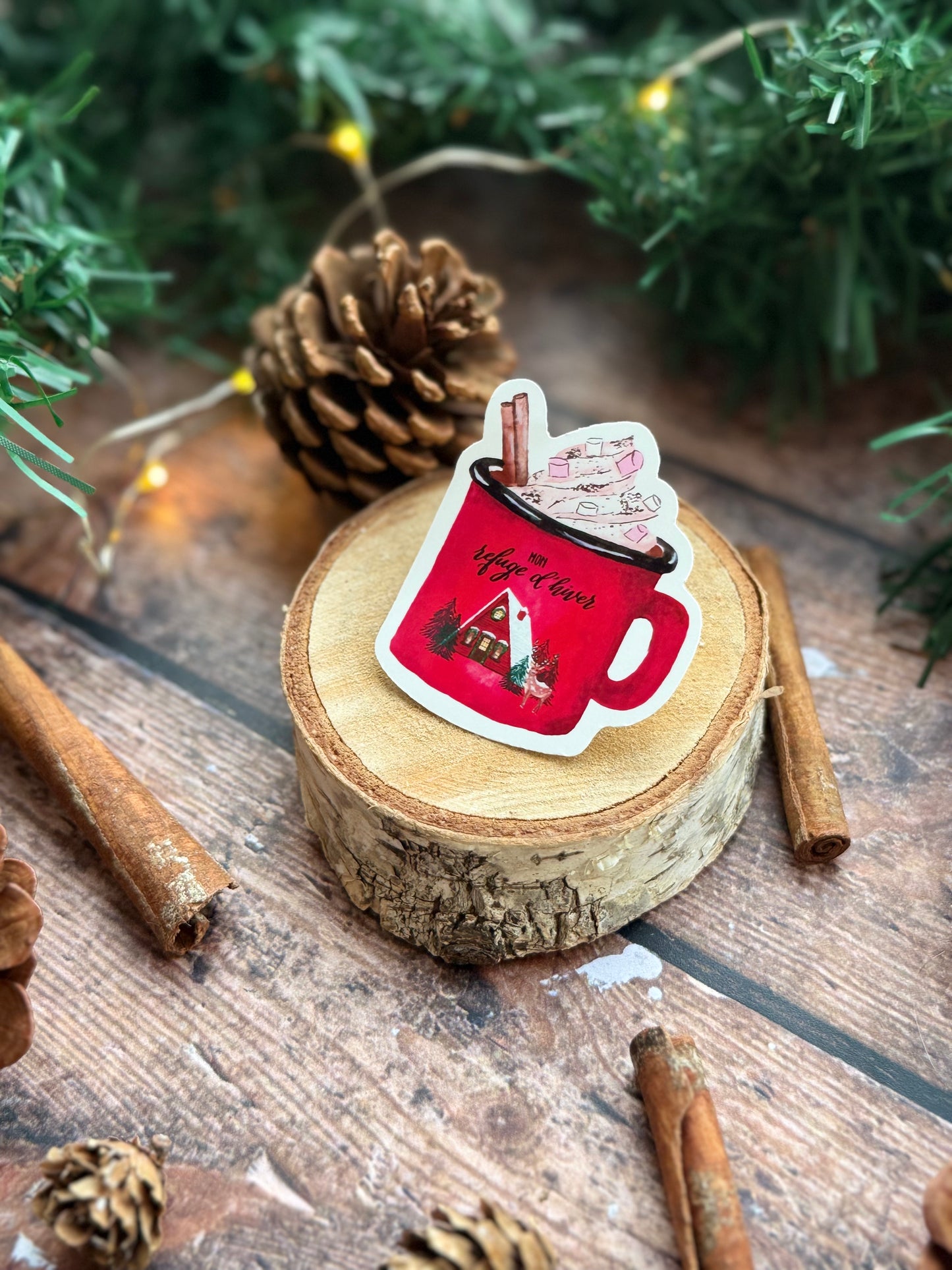 Sticker tasse "collection-refuge d'hiver"