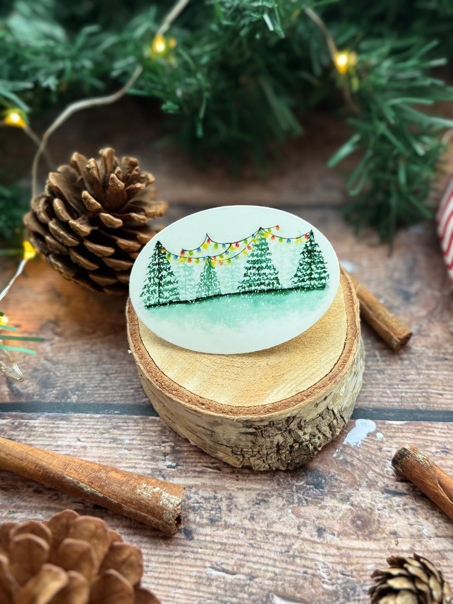 Sticker forêt de sapin