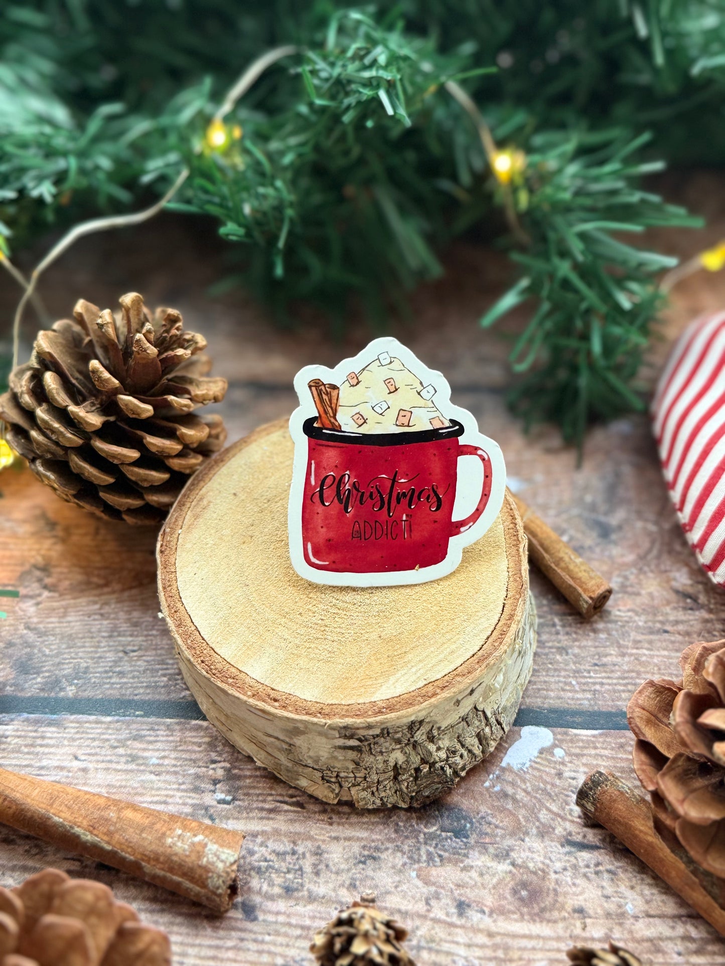 Sticker tasse Christmas addict