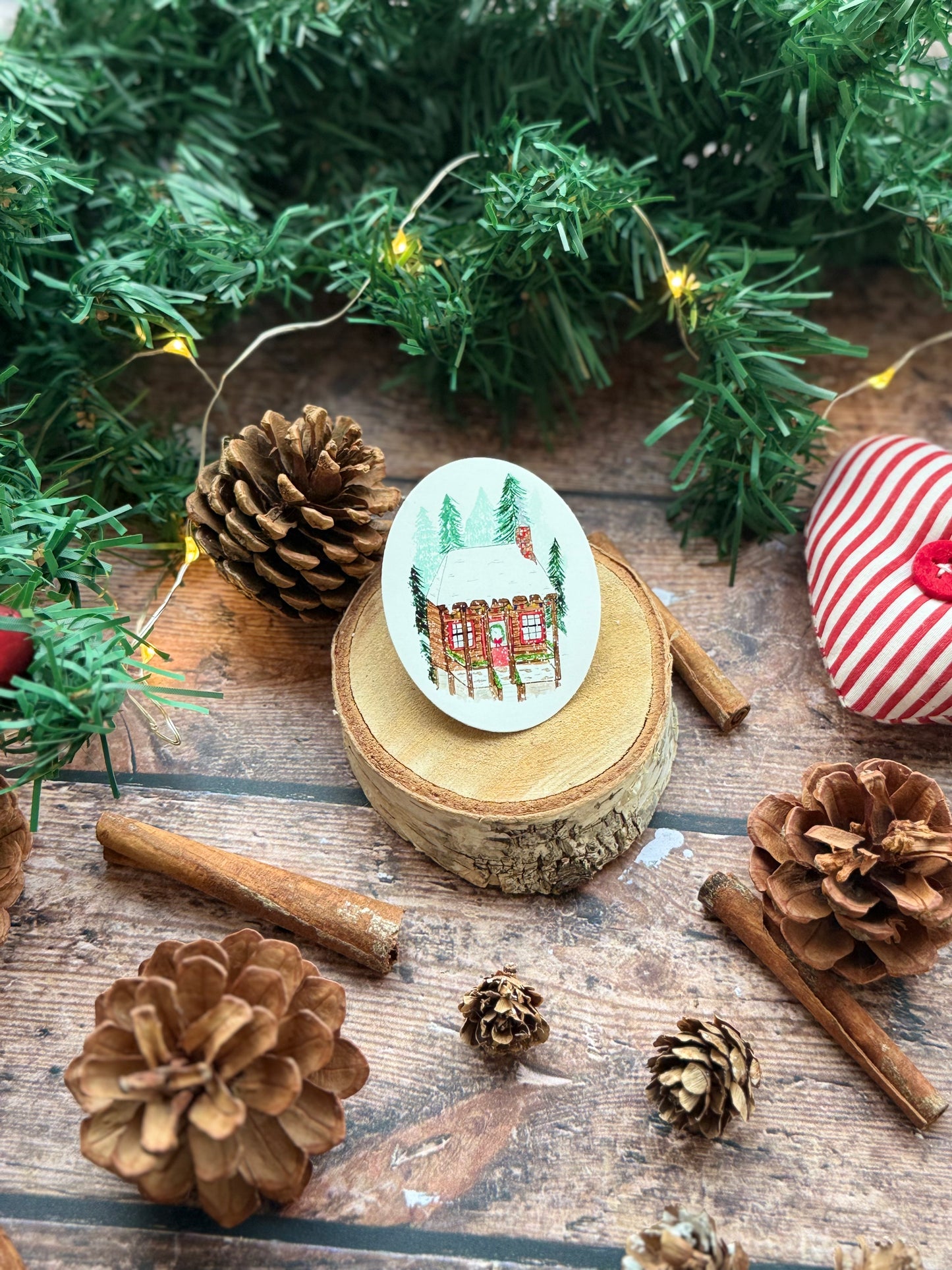 Sticker chalet de Noël
