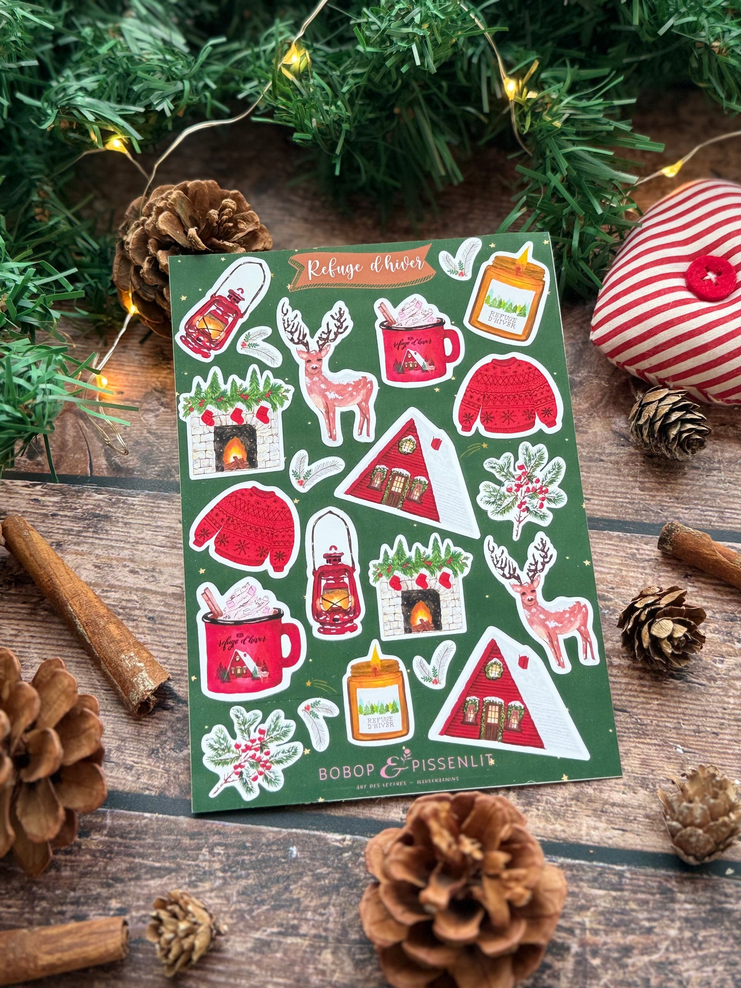 Planche stickers "collection - refuge d'hiver"