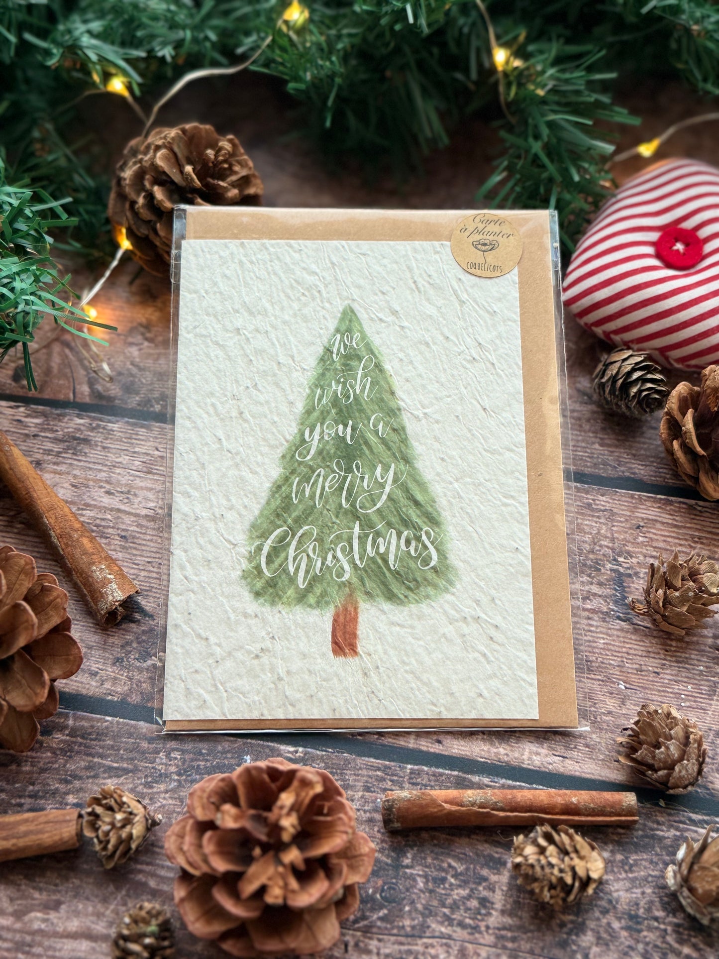 Carte à planter sapin de Noël