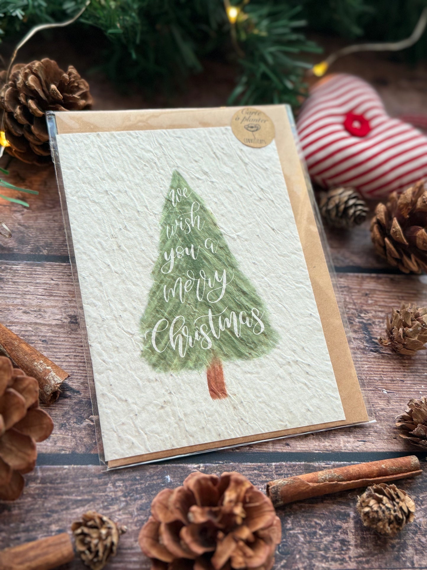 Carte à planter sapin de Noël