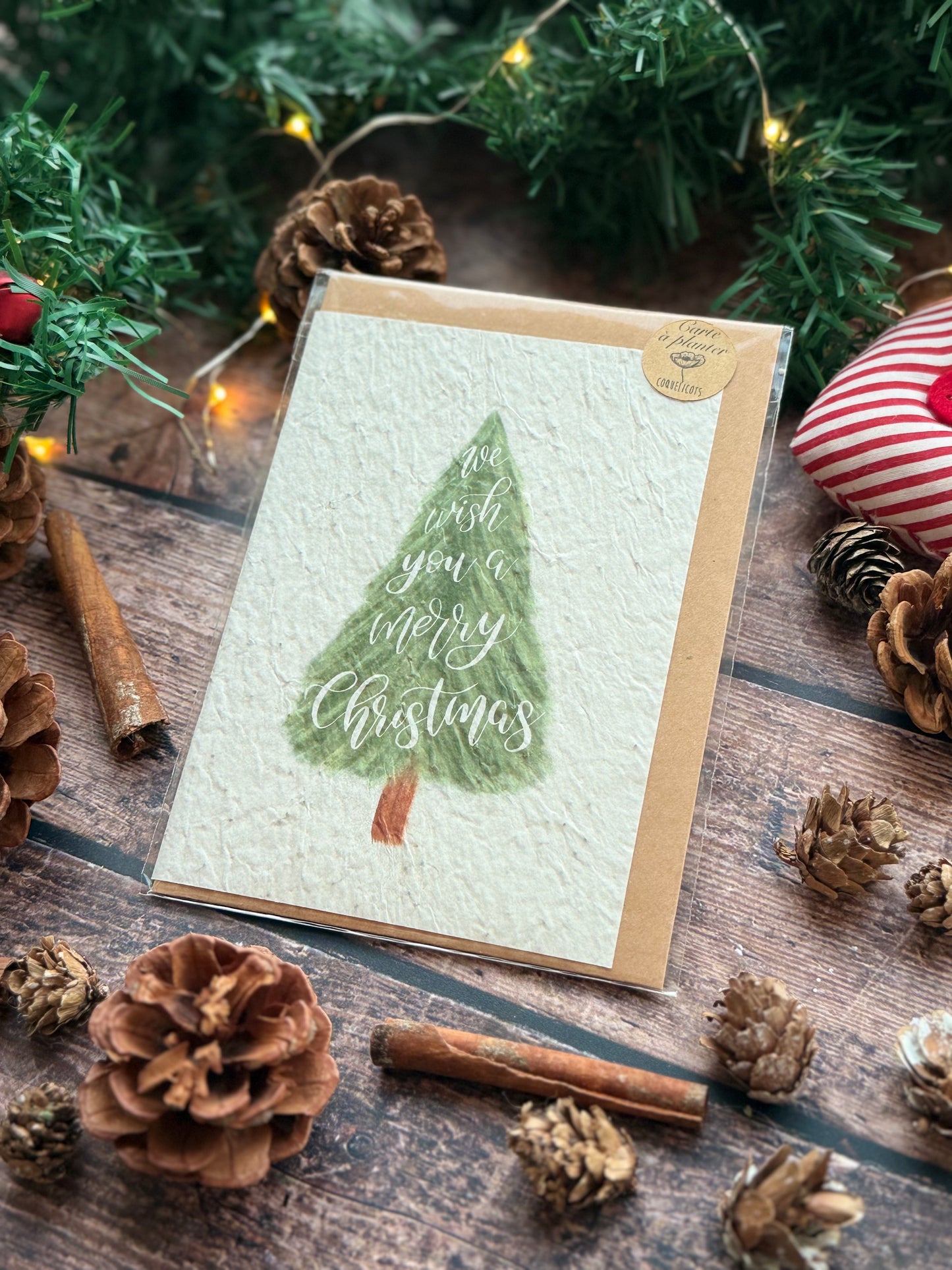 Carte à planter sapin de Noël