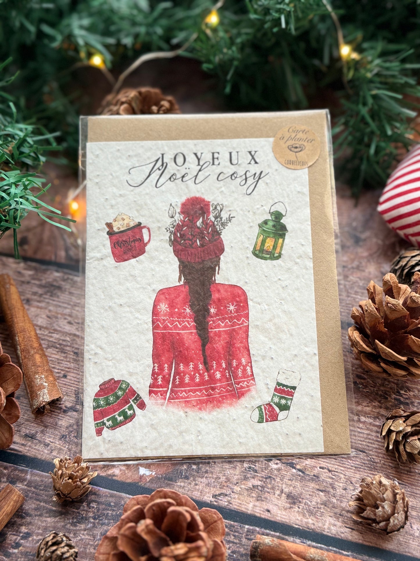 Carte à planter Joyeux Noël Cosy